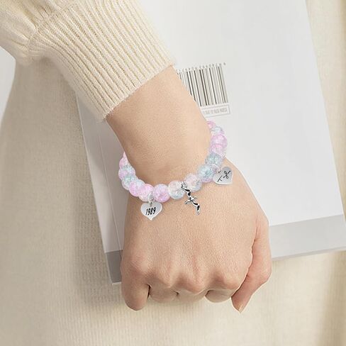 Purple Bracelets Birthday Gifts, Merch, Bracelet with Birthday card for Girl Women Sister and Her. Birthday Party Decorations Stuff in Saudi Arabia