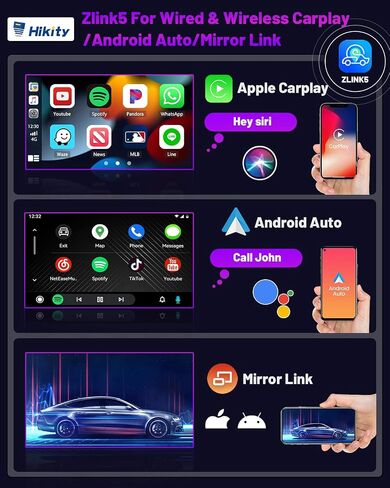 Hikity 2+64GB Android Carplay Stereo for 2009-2017 Kia Forte Radio, 9 Inch Touch Screen in-Dash Navigation with Wireless Apple Carplay Android Auto, HiFi, WiFi, BT, FM, Backup Cam in Saudi Arabia