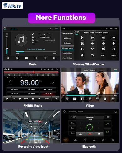Hikity 2+64GB Android Carplay Stereo for 2009-2017 Kia Forte Radio, 9 Inch Touch Screen in-Dash Navigation with Wireless Apple Carplay Android Auto, HiFi, WiFi, BT, FM, Backup Cam in Saudi Arabia