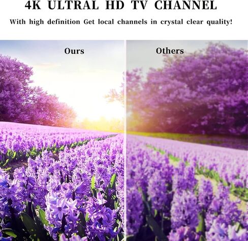 هوائي تلفزيون داخلي، هوائي HDTV داخلي رقمي لسهولة التركيب، استقبال 360 درجة، يدعم 4K 1080p وجميع أجهزة التلفزيون القديمة، معزز إشارة تضخيم التبديل الذكي - محول تيار متردد لكابل HDTV بطول 16.5 قدم in Kuwait