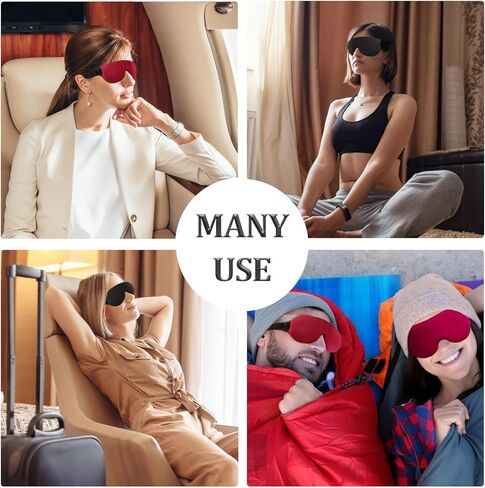 2 Pack Sleep Mask 100% Blackout 3D Eye Mask Eye Mask with Adjustable Strap for Sleeping, Eye Sleep Shade Cover, Night Blindfold for Men Women in Kuwait