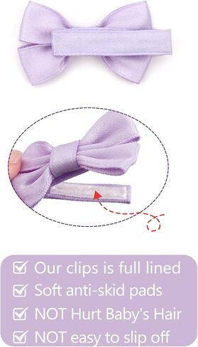 Ayesha 30pcs Fine Hair Clips: 2Inch Mini Wool Felt Bows, Fully Lined Pins for Girls, Infants, Toddlers in Saudi Arabia