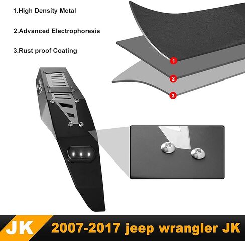 NIXON OFFROAD Front+Rear Fender Flares Replacement for 2007-2018 Jeep Wrangler JK 4 Door/2 Door for Wild Off-Road, for Jeep Wrangler Fender Flares w/LED Sequential Turn Signal in Kuwait