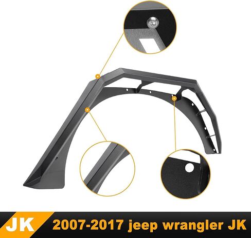 NIXON OFFROAD Front+Rear Fender Flares Replacement for 2007-2018 Jeep Wrangler JK 4 Door/2 Door for Wild Off-Road, for Jeep Wrangler Fender Flares w/LED Sequential Turn Signal in Kuwait