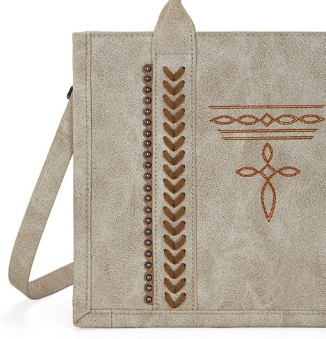 حقيبة حمل ذات مقبض علوي غربي من Montana West Longhorn Whipstitch مع مجموعة محفظة للبطاقات in Kuwait