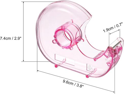 PATIKIL Tape Dispenser, 3 Pack Plastic Refillable Double-Side Handheld Tapes Cutter Holder for Home Office, Black in Saudi Arabia