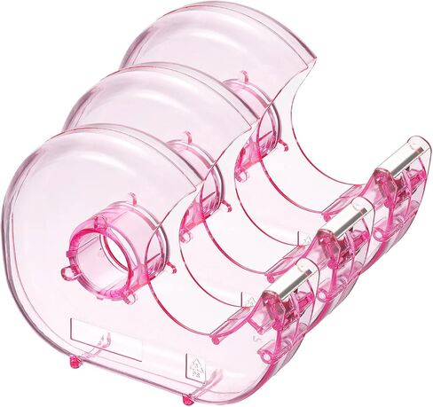 PATIKIL Tape Dispenser, 3 Pack Plastic Refillable Double-Side Handheld Tapes Cutter Holder for Home Office, Black in Saudi Arabia