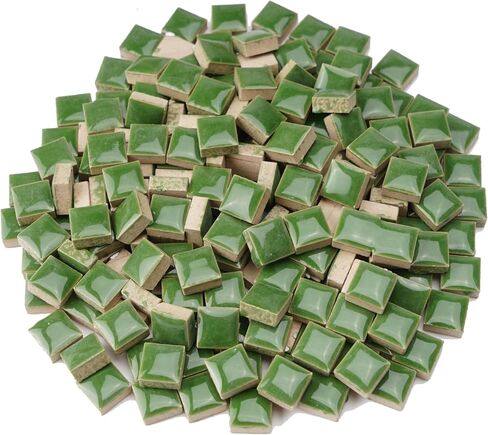 2.2LB Mini Ceramic Square Tiles for Mosaic, Colored Mosaic Ceramic Tiles, 12mm x 12mm Mosaic Pieces for Crafts, Coasters, Garden Planters and Home Decor – Multicolor in Saudi Arabia