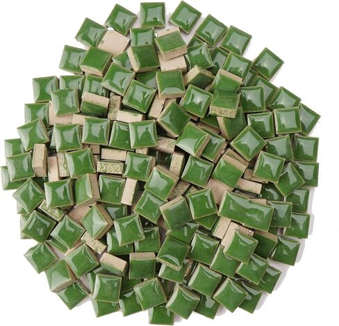 2.2LB Mini Ceramic Square Tiles for Mosaic, Colored Mosaic Ceramic Tiles, 12mm x 12mm Mosaic Pieces for Crafts, Coasters, Garden Planters and Home Decor – Multicolor in Saudi Arabia