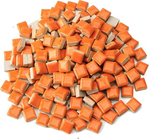 2.2LB Mini Ceramic Square Tiles for Mosaic, Colored Mosaic Ceramic Tiles, 12mm x 12mm Mosaic Pieces for Crafts, Coasters, Garden Planters and Home Decor – Multicolor in Saudi Arabia