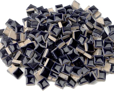 2.2LB Mini Ceramic Square Tiles for Mosaic, Colored Mosaic Ceramic Tiles, 12mm x 12mm Mosaic Pieces for Crafts, Coasters, Garden Planters and Home Decor – Multicolor in Saudi Arabia