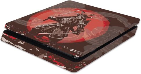 MightySkins Skin Compatible with Sony PS4 Slim Console - Samurai Battle | Protective, Durable, and Unique Vinyl Decal wrap Cover | Easy to Apply, Remove, and Change Styles | Made in The USA in Saudi Arabia