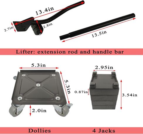 Locci Furniture Dolly، محركات الأثاث مع 5 عجلات، مجموعة أدوات رفع الأثاث مع عجلات دوران 360 درجة، سعة 1600 رطل، لنقل الأثاث الثقيل والثلاجة والأريكة والخزانة in Saudi Arabia
