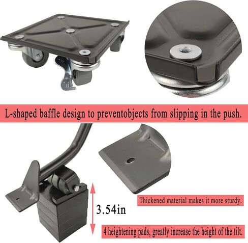 Locci Furniture Dolly، محركات الأثاث مع 5 عجلات، مجموعة أدوات رفع الأثاث مع عجلات دوران 360 درجة، سعة 1600 رطل، لنقل الأثاث الثقيل والثلاجة والأريكة والخزانة in Saudi Arabia