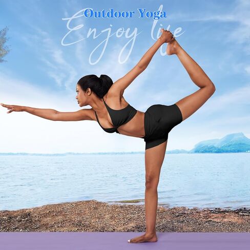 Casei Womens Workout Outfits Sets 2 Piece Twist Bikini Sports Bra Gym Yoga Set High Waist Shorts Tracksuit with Pockets in Kuwait