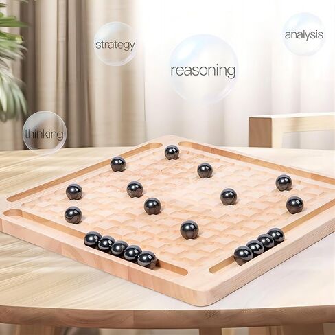 Magnetic Chess Game with Wooden Board for Kids Adults, 2024 New Version Magnetic Stone Board Game Funny Interactive Tabletop Game Family Party Board Games (Magnetic Chess Game-Style B) in Kuwait