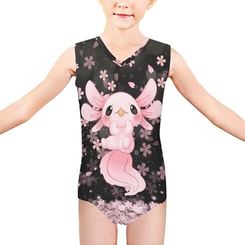 Kids Summer Gymnastics Leotards Swimsuit Racer Swimwear Practice Outfit for 5-14years in Saudi Arabia