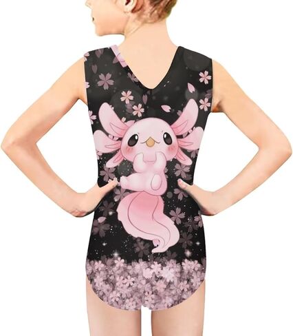 Kids Summer Gymnastics Leotards Swimsuit Racer Swimwear Practice Outfit for 5-14years in Saudi Arabia