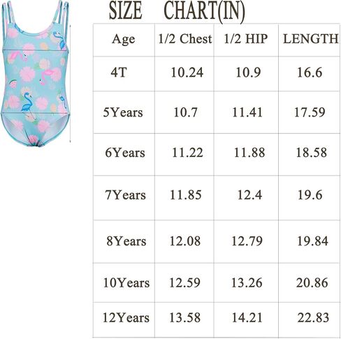 KAKU NANU Girls Swimsuit One Piece Bathing Suit Cute Ruffle Summer Hawaii Swimwear for Girls Size 2-12 Years in Saudi Arabia