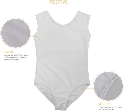 Kids Summer Gymnastics Leotards Swimsuit Racer Swimwear Practice Outfit for 5-14years in Saudi Arabia