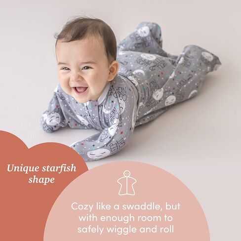 حزمة قماط وحزام عناق من SleepingBaby Zipadee-Zip - بطانية قماط للأطفال بسحاب - بطانية يمكن ارتداؤها - لافندر، مقاس صغير (4-8 أشهر) in Kuwait