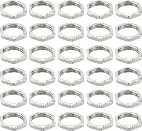 PATIKIL M12x1.0 Steel Hex Nuts, 50 Pack Metric Thread Zinc Plated Finished Hardware Nuts Screw Bolt Fasteners for Lamps Machinery Repair 3mm Height 14mm Width in Saudi Arabia