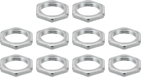 PATIKIL M12x1.0 Steel Hex Nuts, 50 Pack Metric Thread Zinc Plated Finished Hardware Nuts Screw Bolt Fasteners for Lamps Machinery Repair 3mm Height 14mm Width in Saudi Arabia