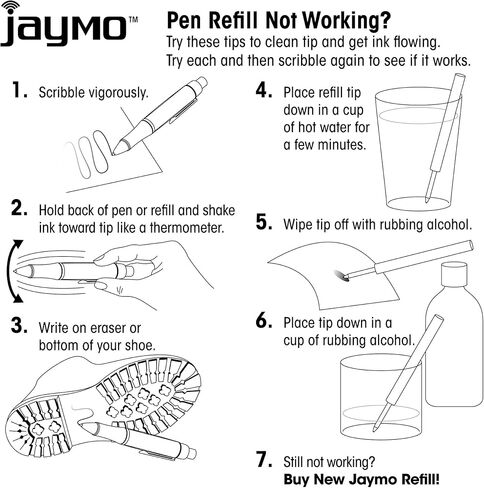Jaymo Replacement for Montblanc 105158 - Measures 4.44 in / 113 mm Long - Rollerball Pen Refill - 2 Black in Saudi Arabia