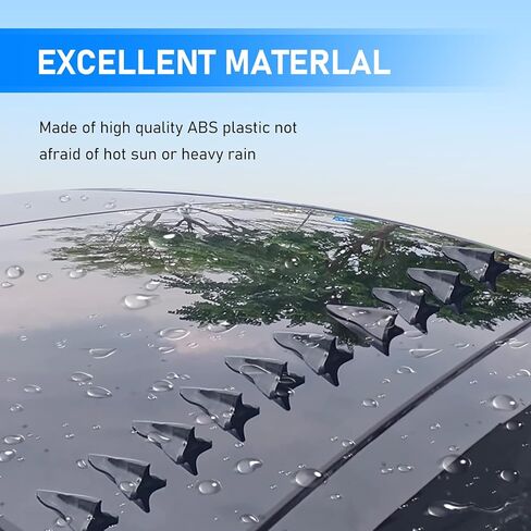 10 Pack Diffuser, Shark Fin Spoiler Diffuser, EVO Style Shark Fin Antenna, Rear Roof Spoiler, Car Roof Modification, Car Antenna Decoration Accessories (Carbon Fiber Black) in Kuwait