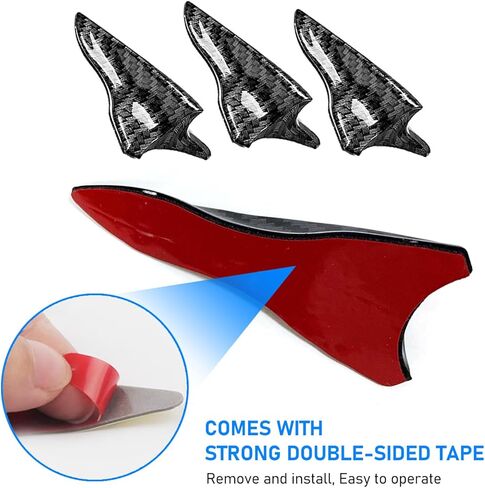 10 Pack Diffuser, Shark Fin Spoiler Diffuser, EVO Style Shark Fin Antenna, Rear Roof Spoiler, Car Roof Modification, Car Antenna Decoration Accessories (Carbon Fiber Black) in Kuwait