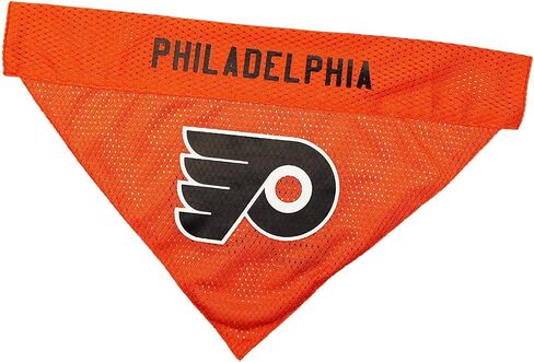 بيتس فيرست NHL فيلادلفيا فلايرز باندانا للكلاب والقطط، كبير/كبير جدًا. - باندانا لطيفة وأنيقة! وشاح مشجعي الهوكي المثالي، رائع لأعياد الميلاد أو أي حفلة! in Saudi Arabia