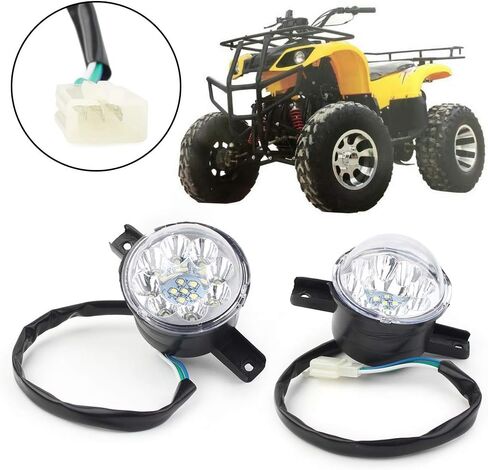 Newsmarts 2 قطعة 12 فولت الجبهة العلوي رئيس مصباح العالمي ل 110CC 125CC ATV رباعية TaoTao Coolster Peace JCL in Kuwait