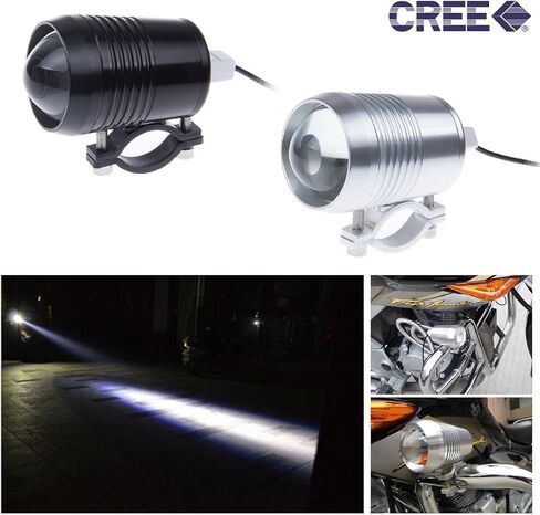 wecade® دراجة نارية بقعة العمل القيادة الضباب LED المصباح الأمامي للماء 1200lm 12v-60v يصلح لياماها، كاواساكي، سوزوكي، الدراجات الترابية، مركبة، UTV الطرادات الخ (كروم) in Saudi Arabia