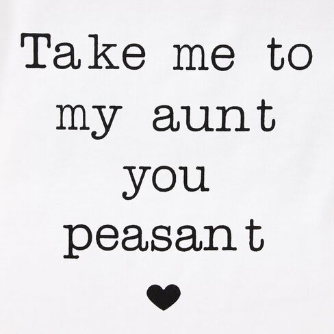 IZYJOY خذني إلى عمتي أنت الفلاحين نيسيي حديثي الولادة الرضع صبي فتاة مضحك العمة ارتداءها رومبير للجنسين ملابس هدية الطفل in Kuwait