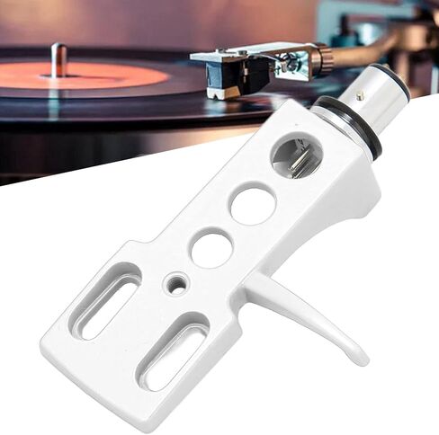 Universal Turntable Headshell,Phonograph Cartridge Holder, Holder Aluminium Alloy Record Phonograph Cartridge Holder with 4 Connection Wires for Record Player (Black) in Saudi Arabia