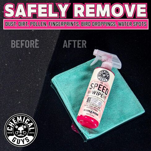 Chemical Guys WAC_202_16 Speed Wipe Quick Detailer, Safe for Cars, Trucks, SUVs, Motorcycles, RVs & More, 16 fl oz, Cherry Scent in Saudi Arabia