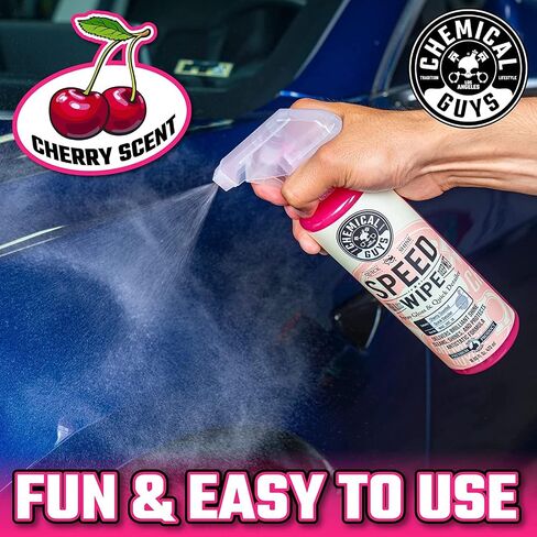 Chemical Guys WAC_202_16 Speed Wipe Quick Detailer, Safe for Cars, Trucks, SUVs, Motorcycles, RVs & More, 16 fl oz, Cherry Scent in Saudi Arabia