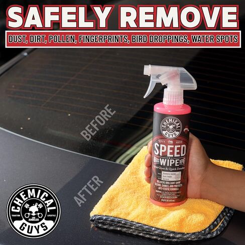 Chemical Guys WAC_202_16 Speed Wipe Quick Detailer, Safe for Cars, Trucks, SUVs, Motorcycles, RVs & More, 16 fl oz, Cherry Scent in Saudi Arabia