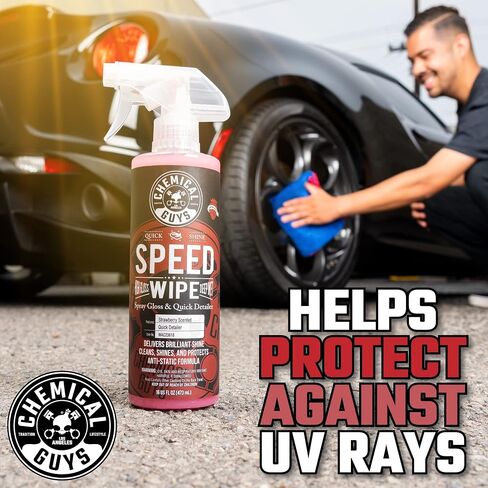 Chemical Guys WAC_202_16 Speed Wipe Quick Detailer, Safe for Cars, Trucks, SUVs, Motorcycles, RVs & More, 16 fl oz, Cherry Scent in Saudi Arabia