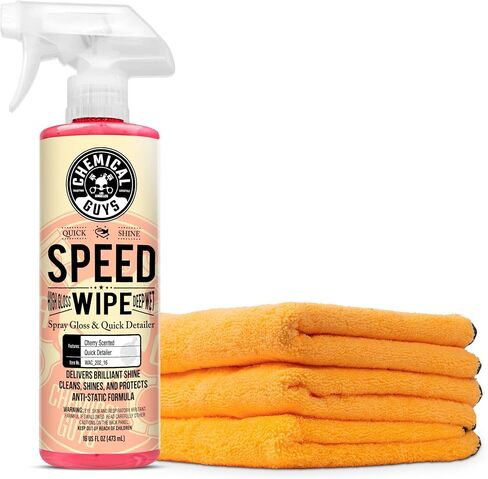 Chemical Guys WAC_202_16 Speed Wipe Quick Detailer, Safe for Cars, Trucks, SUVs, Motorcycles, RVs & More, 16 fl oz, Cherry Scent in Saudi Arabia