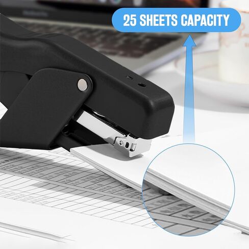 Heavy Duty Plier Stapler,25 Sheets Capacity Handheld Office Stapler,60% Effortless Hand Held Desktop Stapler,Easy to Load Staples, No Jam in Saudi Arabia