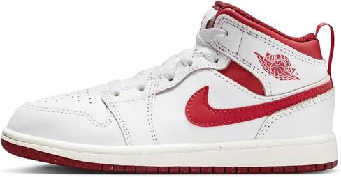 Jordan 1 Mid SE Little Kids' Shoes (FJ3467-160, White/Dune Red/Sail/Lobster) Size 2.5 in Saudi Arabia