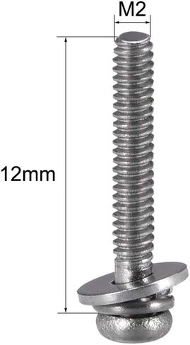 uxcell M2.5 x 12mm Stainless Steel Phillips Pan Head Machine Screws Bolts Combine with Spring Washer and Plain Washers 20pcs in Saudi Arabia