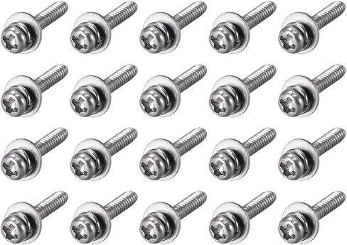 uxcell M2.5 x 12mm Stainless Steel Phillips Pan Head Machine Screws Bolts Combine with Spring Washer and Plain Washers 20pcs in Saudi Arabia