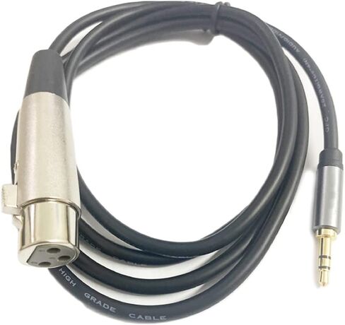 3-pin XLR أنثى إلى TRS 3.5 مللي متر كابل مايكروفون ذكر خط الصوت ميكروفون محول لوحدات التحكم الصوتية في الاستوديو 1.5 متر in Kuwait