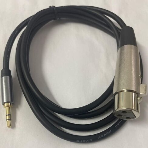 3-pin XLR أنثى إلى TRS 3.5 مللي متر كابل مايكروفون ذكر خط الصوت ميكروفون محول لوحدات التحكم الصوتية في الاستوديو 1.5 متر in Kuwait
