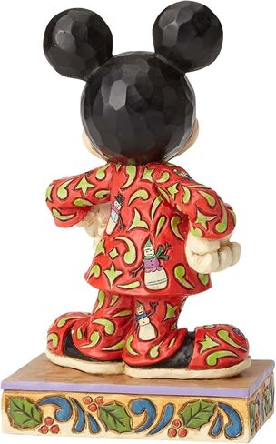 Enesco Jim Shore Disney Traditions Mickey in Christmas Pajamas تمثال، 5.125 بوصة، متعدد الألوان in Saudi Arabia
