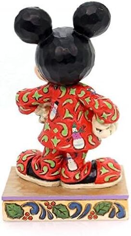 Enesco Jim Shore Disney Traditions Mickey in Christmas Pajamas تمثال، 5.125 بوصة، متعدد الألوان in Saudi Arabia