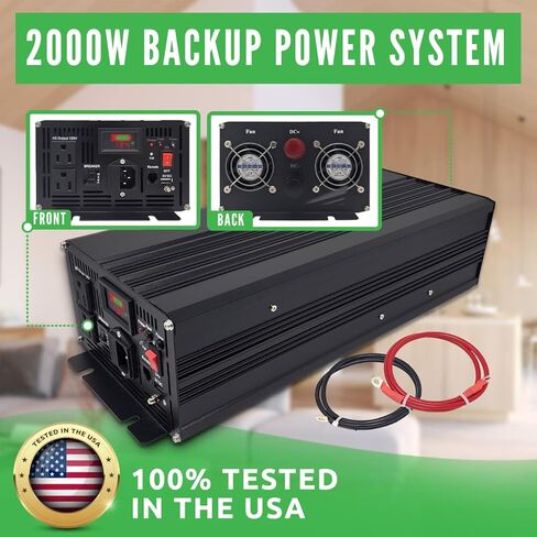 PumpSpy 2000W Sump Pump Battery Backup System, Safe Back Up System for Emergency and Power Outage, Superior Home Silent Sump Pump Backup Power Supply with Intelligent Cooling in Kuwait