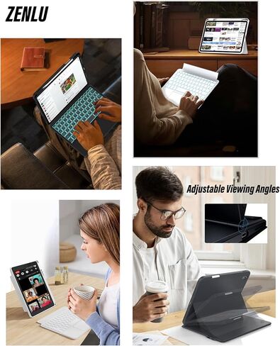 حافظة iPad Mini من الجيل السادس مع حافظة واقية قابلة للفصل للوحة المفاتيح مع لوحة مفاتيح بإضاءة خلفية RGB ولوحة تتبع متعددة اللمس وحامل أقلام ومسند عمودي لجهاز iPad Mini 6 (8.3 بوصة، 2021) (برتقالي) in Kuwait